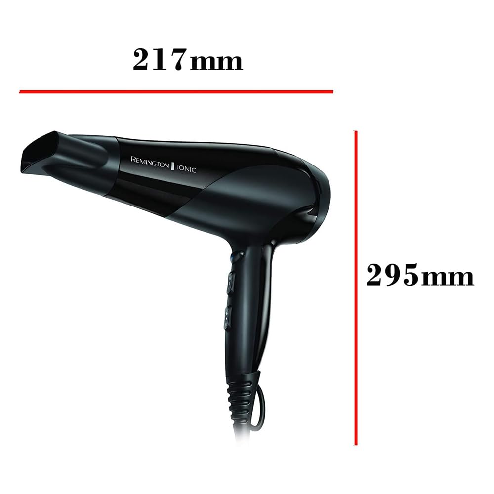 Haartrockner 2200W, Ionen, Keramik, Diffusor & Stylingdüse, Schwarz