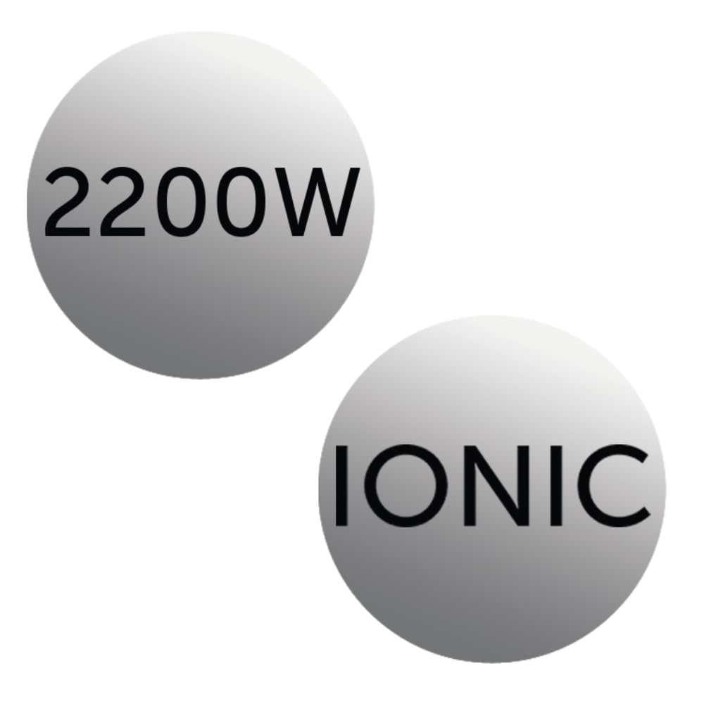 Haartrockner 2200W, Ionen, Keramik, Diffusor & Stylingdüse, Schwarz